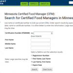 MN Food Manager Lookup Tools