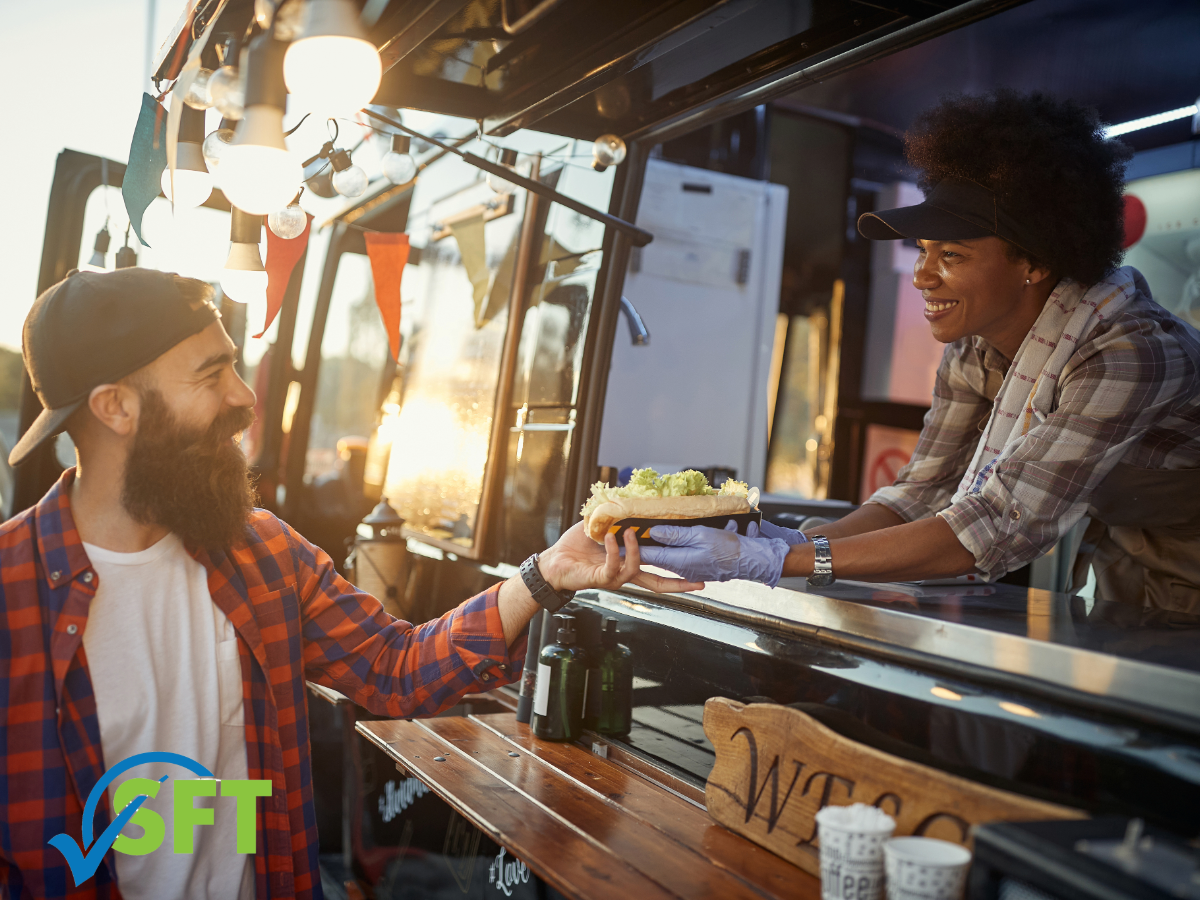 A food truck-follow our food truck safety, so you don't let foodborne illness rain on your parade.
