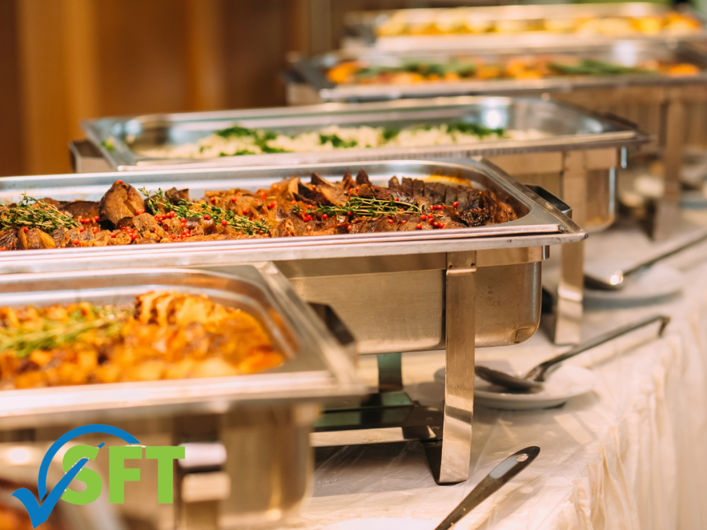 Prevent cross contamination at the buffet table!- Buffet table